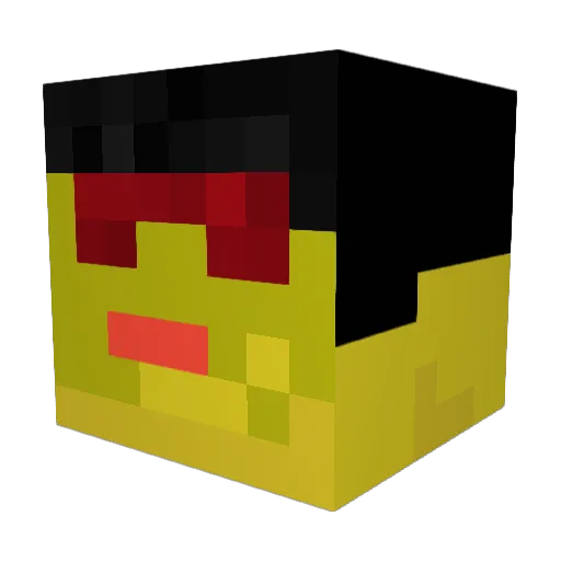 Jefmozai Minecraft avatar head, 3D render