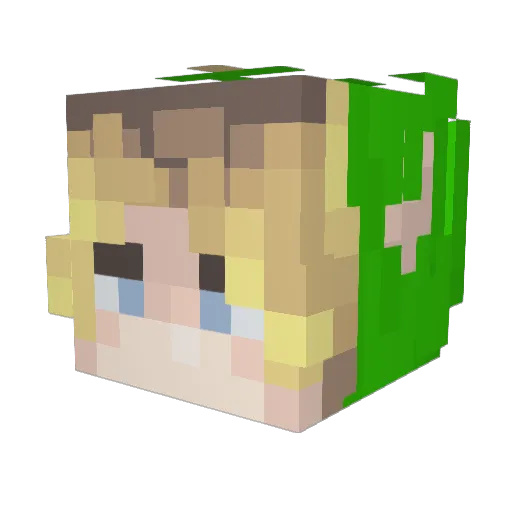 Jefrias_ Minecraft avatar head, 3D render
