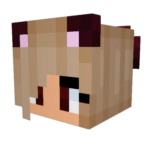 JegHeterMaya Minecraft avatar head, 3D render
