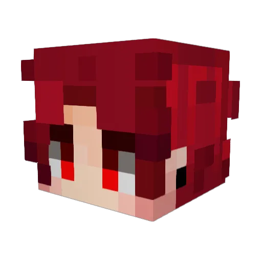 Jegang Minecraft avatar head, 3D render