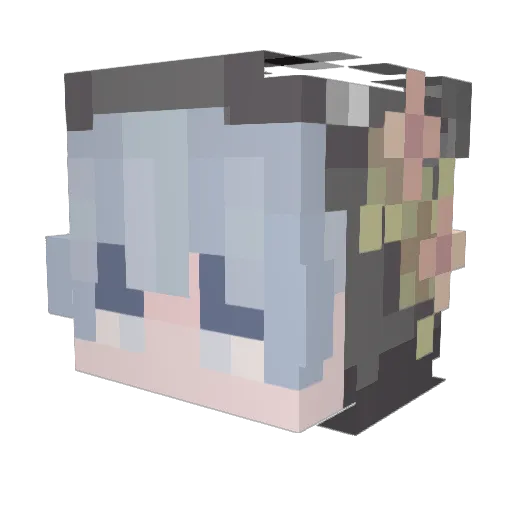 Jehnwick Minecraft avatar head, 3D render