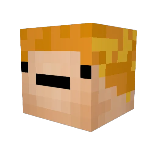 Jehuxfrd Minecraft avatar head, 3D render