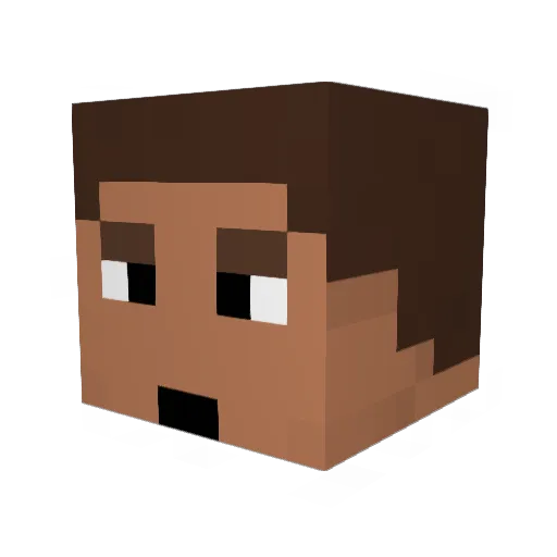 Jeiho Minecraft avatar head, 3D render