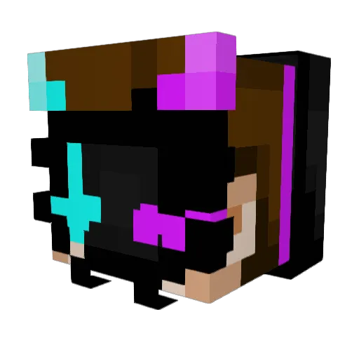 Jeiixon Minecraft avatar head, 3D render