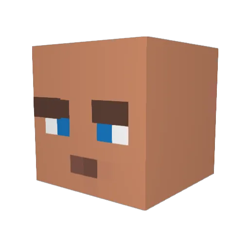 JeikFluSS Minecraft avatar head, 3D render
