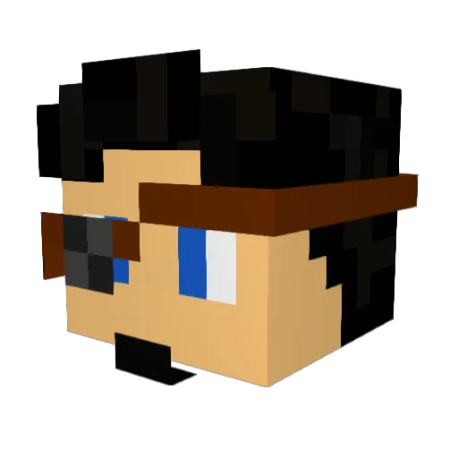 JeikuNodachi Minecraft avatar head, 3D render
