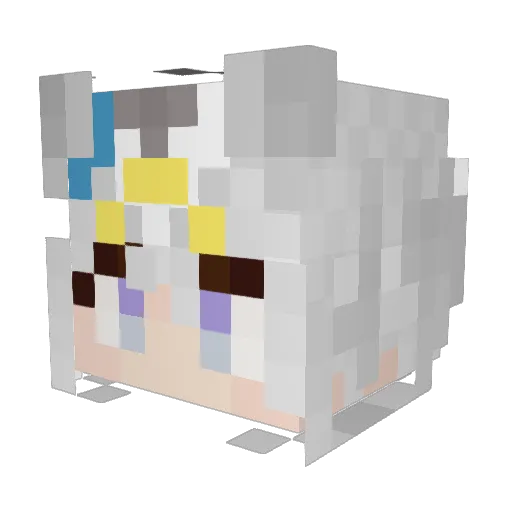 Jeirikou Minecraft avatar head, 3D render