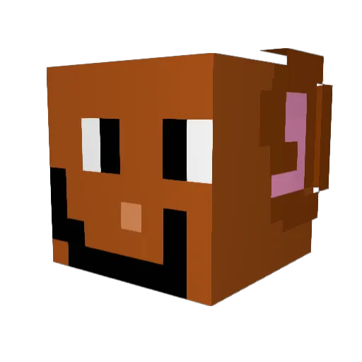 Jeirry Minecraft avatar head, 3D render