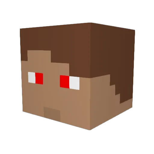 Jej2 Minecraft avatar head, 3D render