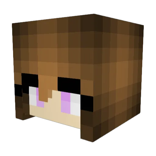 Jejekitty Minecraft avatar head, 3D render