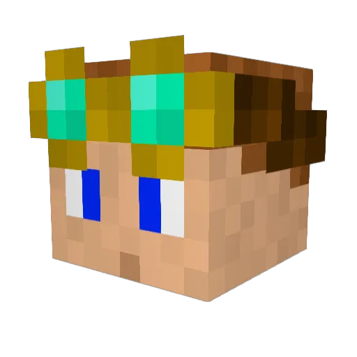Jejpy Minecraft avatar head, 3D render