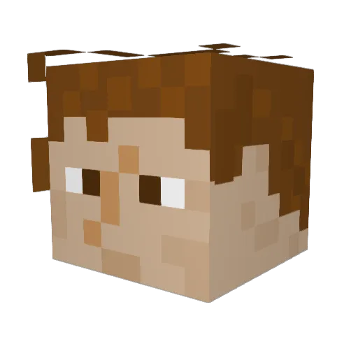 Jek_22 Minecraft avatar head, 3D render