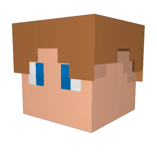 Jeke2109 Minecraft avatar head, 3D render