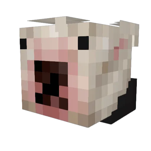 Jekerss Minecraft avatar head, 3D render