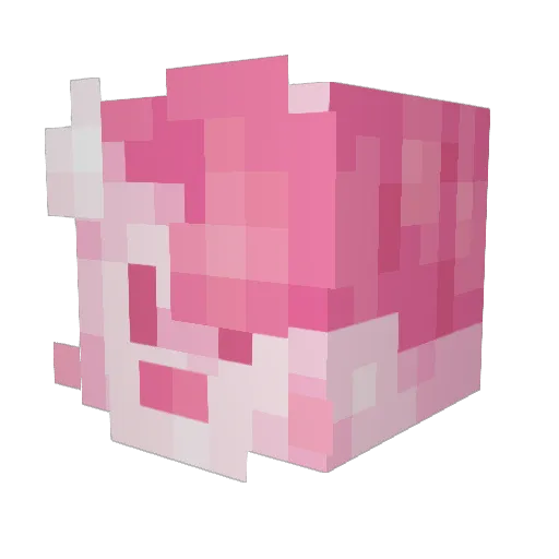 Jekrean Minecraft avatar head, 3D render