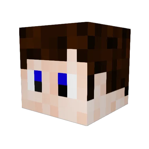 Jelding Minecraft avatar head, 3D render