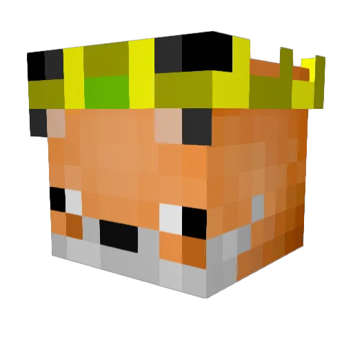 Jelegor Minecraft avatar head, 3D render