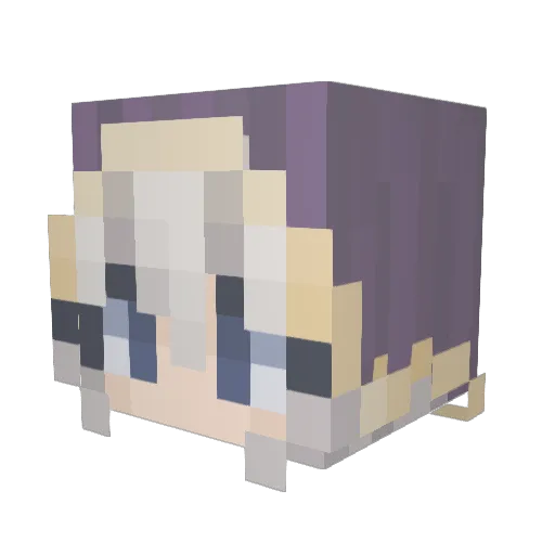 JeliBeans Minecraft avatar head, 3D render