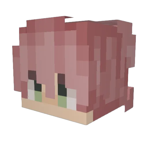 Jeljelly Minecraft avatar head, 3D render