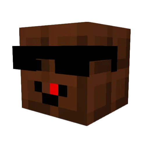 Jellabe Minecraft avatar head, 3D render