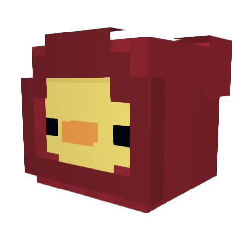 Jellaby Minecraft avatar head, 3D render