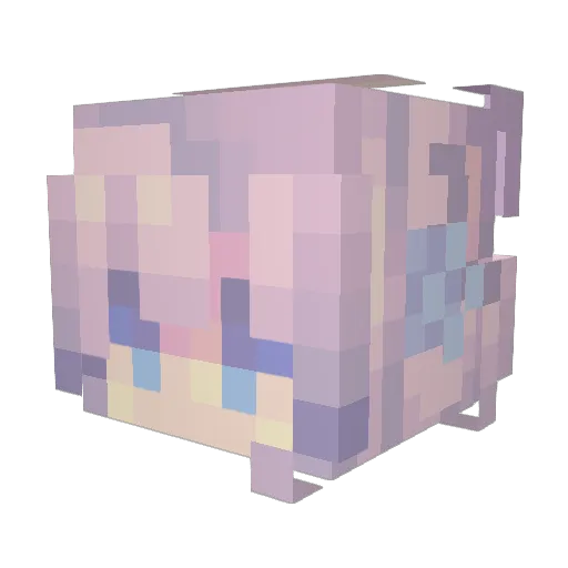 Jellactia Minecraft avatar head, 3D render