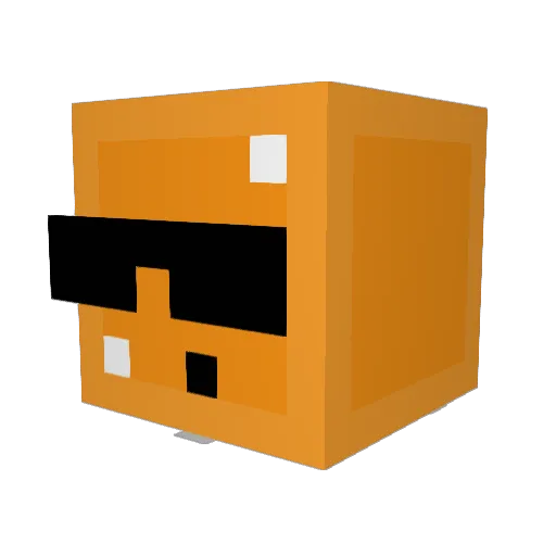 Jellatone Minecraft avatar head, 3D render
