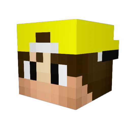 Jellaybean Minecraft avatar head, 3D render