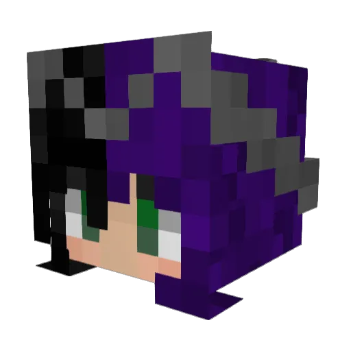 Jellea Minecraft avatar head, 3D render