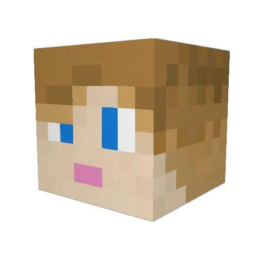 Jellebel19 Minecraft avatar head, 3D render
