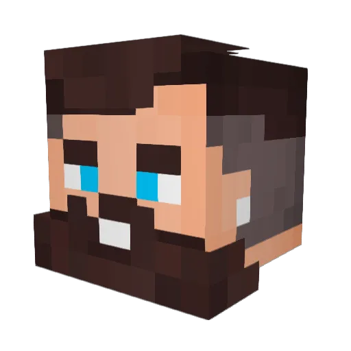 JelleeTM Minecraft avatar head, 3D render