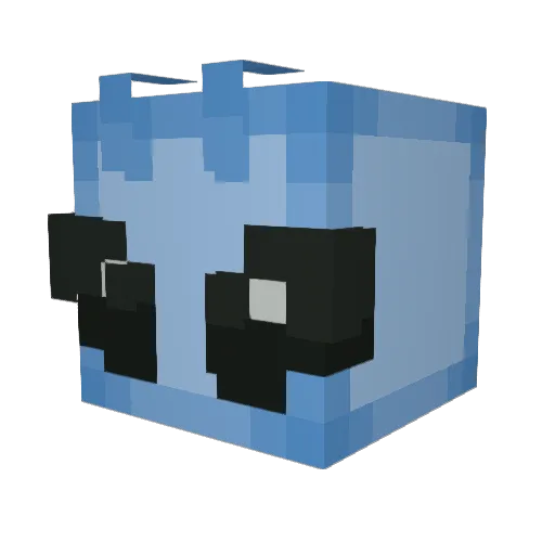 JelliDog Minecraft avatar head, 3D render