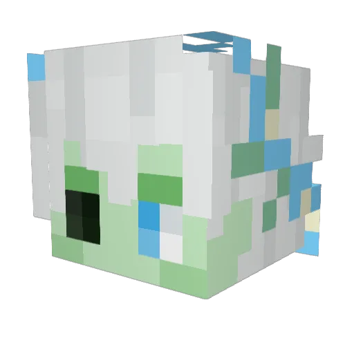 Jelli_Stix Minecraft avatar head, 3D render
