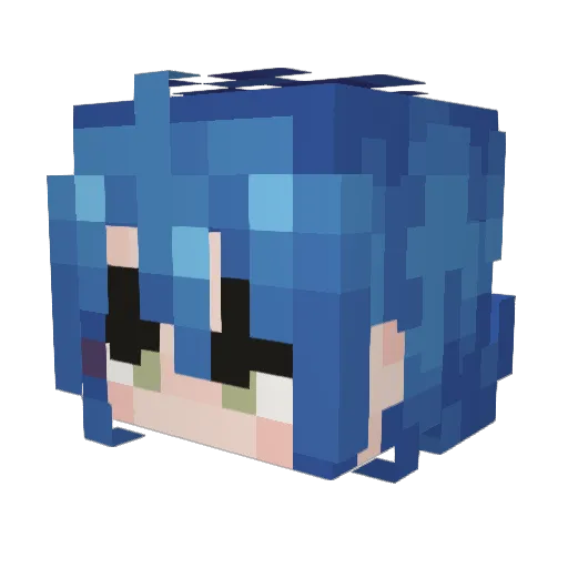 Jellifsh Minecraft avatar head, 3D render