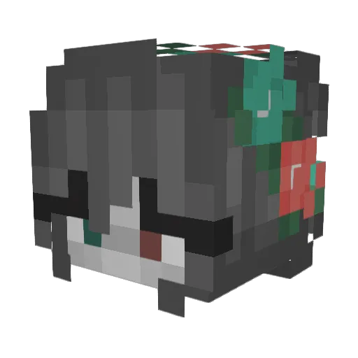 Jelliiibean_ Minecraft avatar head, 3D render