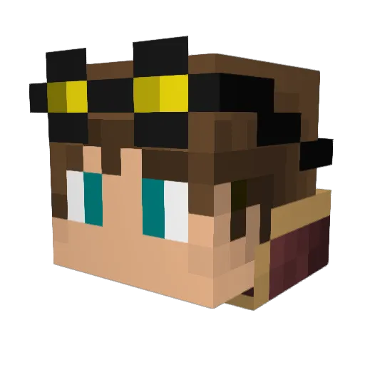 JelloHello12 Minecraft avatar head, 3D render