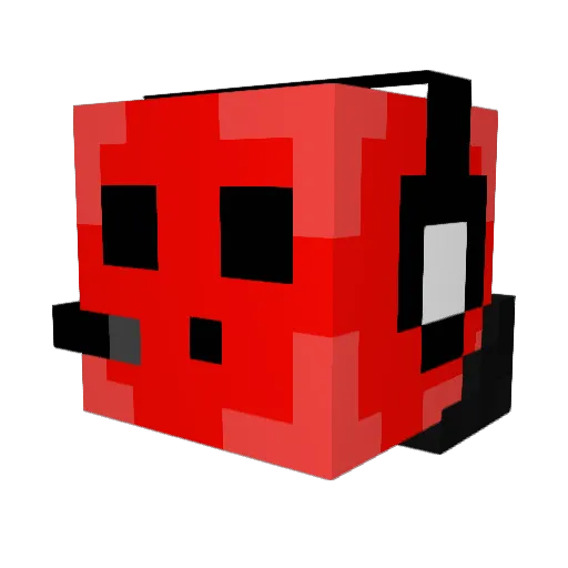 JelloRay Minecraft avatar head, 3D render