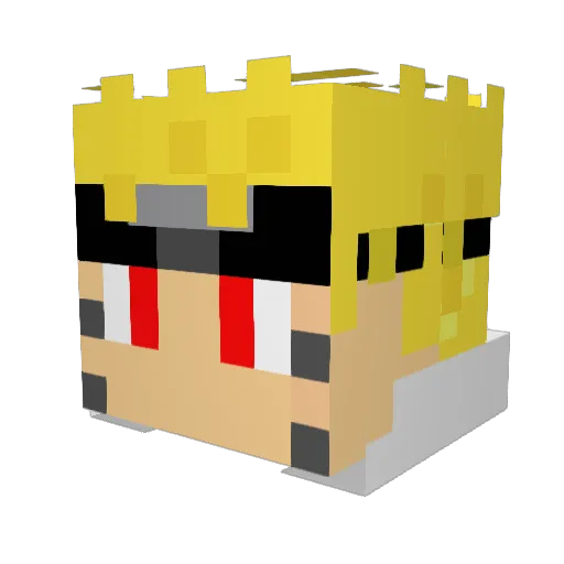 JelloRubiks23 Minecraft avatar head, 3D render