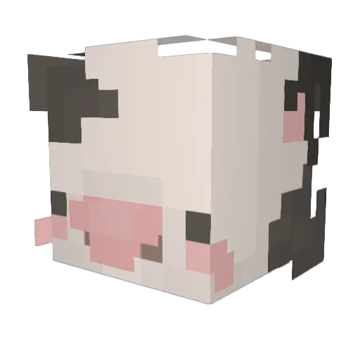 JelloTheCow Minecraft avatar head, 3D render