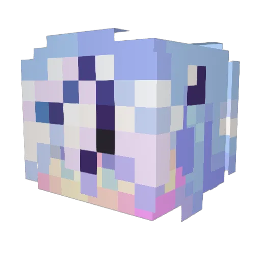 Jello_In_A_Cup Minecraft avatar head, 3D render