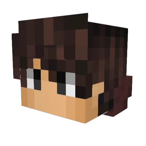 Jelloaj Minecraft avatar head, 3D render