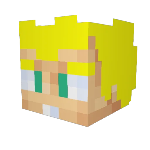 Jellophant Minecraft avatar head, 3D render
