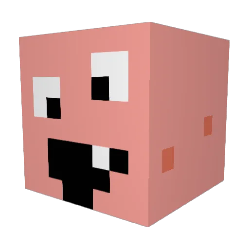 Jellstar Minecraft avatar head, 3D render