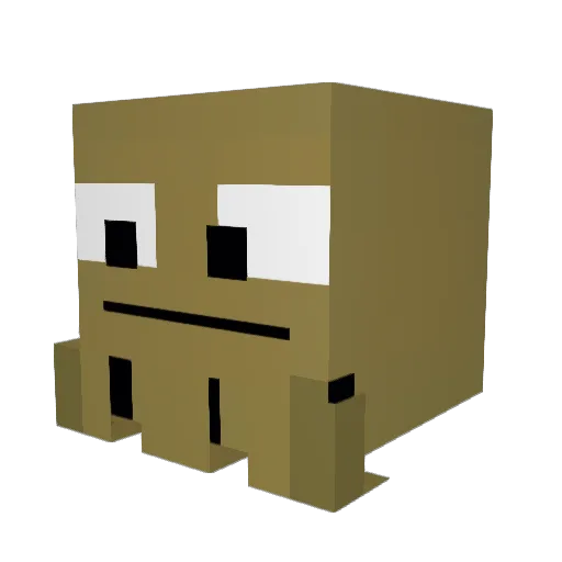 Jellt Minecraft avatar head, 3D render