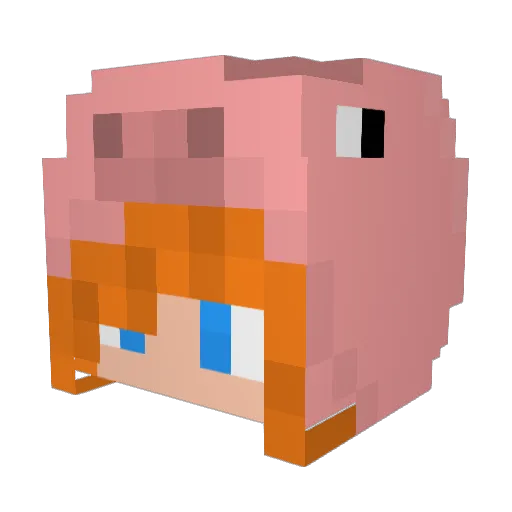 Jelly1124 Minecraft avatar head, 3D render