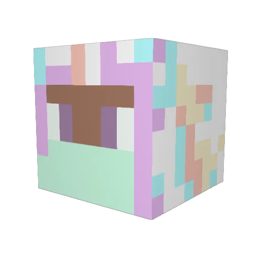 Jelly13k Minecraft avatar head, 3D render