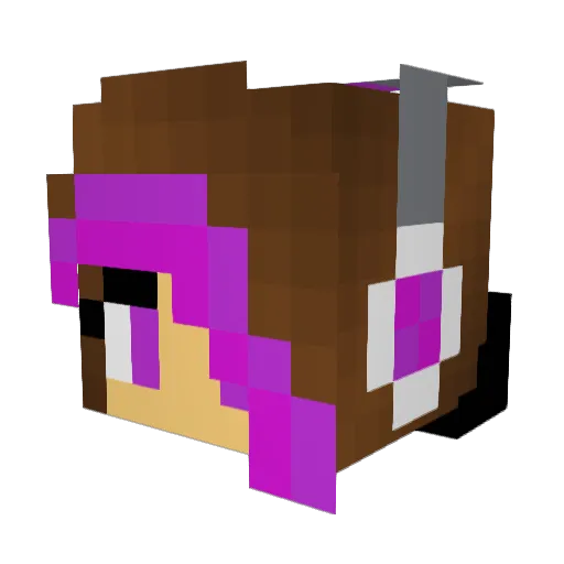 Jelly621 Minecraft avatar head, 3D render