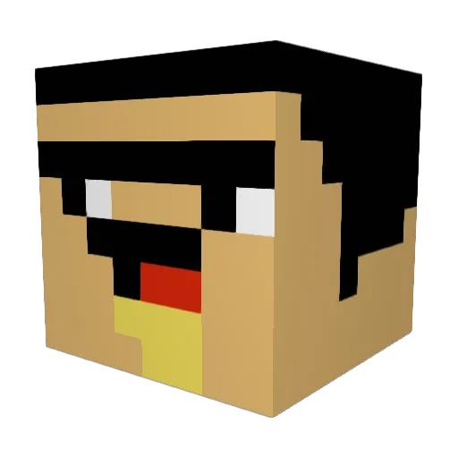 JellyBean2 Minecraft avatar head, 3D render