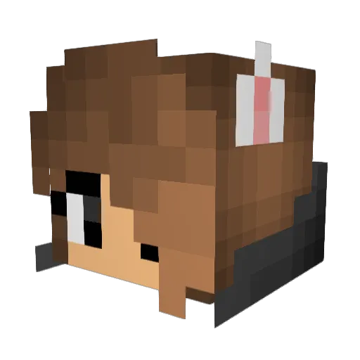 JellyBean_33 Minecraft avatar head, 3D render
