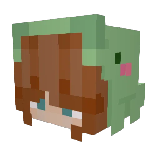 JellyBeann17 Minecraft avatar head, 3D render